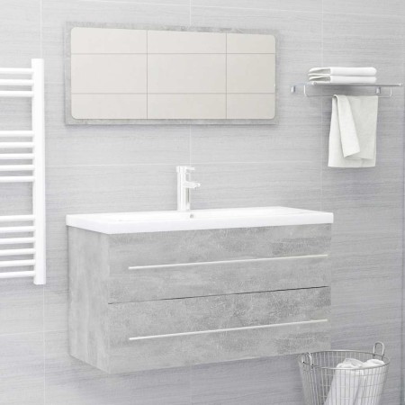 Set muebles de baño 2 piezas madera contrachapada gris hormigón von , Badezimmermöbel - Ref: Foro24-804849, Preis: 96,10 €, R...
