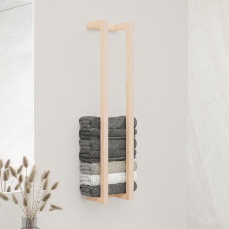 Toallero de madera maciza de pino 23x18x110 cm de , Toalleros - Ref: Foro24-822402, Precio: 21,28 €, Descuento: %