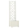 Jardinera con enrejado PP blanco 43x43x142 cm de vidaXL, Maceteros y jardineras - Ref: Foro24-313979, Precio: 75,35 €, Descue...