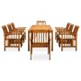 Set comedor de jardín 9 pzas y cojines madera maciza de acacia von , Gartensets - Ref: Foro24-3058091, Preis: 1,00 €, Rabatt: %
