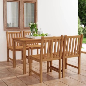 Conjunto de comedor de jardín 5 piezas madera maciza de teca von , Gartensets - Ref: Foro24-3059927, Preis: 741,58 €, Rabatt: %