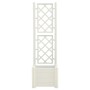 Jardinera con enrejado PP blanco 43x43x142 cm de vidaXL, Maceteros y jardineras - Ref: Foro24-313979, Precio: 75,35 €, Descue...