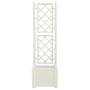 Planter with white PP trellis 43x43x142 cm by vidaXL, Pots and planters - Ref: Foro24-313979, Price: 86,97 €, Discount: %