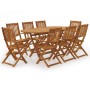Set comedor de jardín plegable 9 piezas madera maciza de acacia von , Gartensets - Ref: Foro24-3060198, Preis: 544,27 €, Raba...