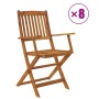 Set comedor de jardín plegable 9 piezas madera maciza de acacia von , Gartensets - Ref: Foro24-3060198, Preis: 544,27 €, Raba...