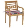 Sillas Batavia 2 uds teca maciza con cojines a cuadros rojos by , Garden chairs - Ref: Foro24-3062140, Price: 251,91 €, Disco...