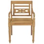 Sillas Batavia 2 uds teca maciza con cojines a cuadros rojos by , Garden chairs - Ref: Foro24-3062140, Price: 251,91 €, Disco...