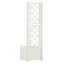 Jardinera con enrejado PP blanco 43x43x142 cm de vidaXL, Maceteros y jardineras - Ref: Foro24-313979, Precio: 75,35 €, Descue...