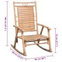 Silla mecedora con cojín bambú by , Garden chairs - Ref: Foro24-3063910, Price: 143,86 €, Discount: %