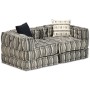 Puf modular de 2 plazas de tela de rayas grises von , Kissen für Stühle und Sofas - Ref: Foro24-244978, Preis: 504,05 €, Raba...