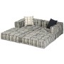 Puf modular de 2 plazas de tela de rayas grises von , Kissen für Stühle und Sofas - Ref: Foro24-244978, Preis: 504,05 €, Raba...