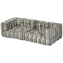 Puf modular de 2 plazas de tela de rayas grises von , Kissen für Stühle und Sofas - Ref: Foro24-244978, Preis: 504,05 €, Raba...