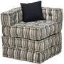 Puf modular de 2 plazas de tela de rayas grises von , Kissen für Stühle und Sofas - Ref: Foro24-244978, Preis: 504,05 €, Raba...
