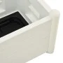 Planter with white PP trellis 43x43x142 cm by vidaXL, Pots and planters - Ref: Foro24-313979, Price: 86,97 €, Discount: %