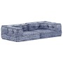 Puf modular de 2 plazas de tela índigo de , Cojines para sillas y sofás - Ref: Foro24-249413, Precio: 185,86 €, Descuento: %