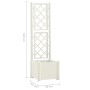 Jardinera con enrejado PP blanco 43x43x142 cm de vidaXL, Maceteros y jardineras - Ref: Foro24-313979, Precio: 75,35 €, Descue...