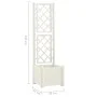 Planter with white PP trellis 43x43x142 cm by vidaXL, Pots and planters - Ref: Foro24-313979, Price: 86,97 €, Discount: %