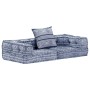 Puf modular de 2 plazas de tela índigo de , Cojines para sillas y sofás - Ref: Foro24-249413, Precio: 185,86 €, Descuento: %