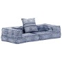 Puf modular de 2 plazas de tela índigo de , Cojines para sillas y sofás - Ref: Foro24-249413, Precio: 185,86 €, Descuento: %