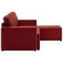 Sofá cama modular de 3 plazas cuero sintético color vino tinto von , Sofas - Ref: Foro24-288797, Preis: 488,03 €, Rabatt: %