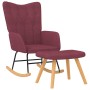 Silla mecedora con reposapiés tela rojo tinto by , Rocking chairs - Ref: Foro24-327630, Price: 108,10 €, Discount: %