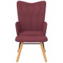 Silla mecedora con reposapiés tela rojo tinto by , Rocking chairs - Ref: Foro24-327630, Price: 108,10 €, Discount: %