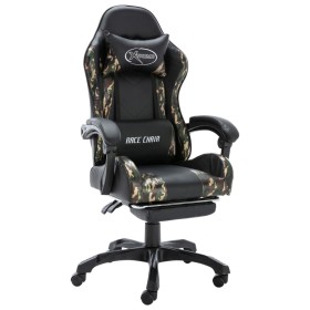 Silla gaming con reposapiés cuero sintético negro y camuflaje von , Bürostühle - Ref: Foro24-320096, Preis: 156,28 €, Rabatt: %