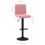 Taburete de cocina de terciopelo rosa von , Küchenhocker - Ref: Foro24-334299, Preis: 79,03 €, Rabatt: %
