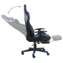 Drehbarer Gaming-Stuhl mit blauer PVC-Fußstütze von vidaXL, Gaming-Stühle - Ref: Foro24-20485, Preis: 181,88 €, Rabatt: %