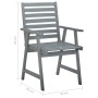 Sillas comedor de jardín 3 uds madera maciza acacia y cojines de , Sillas de jardín - Ref: Foro24-3064439, Precio: 290,50 €, ...