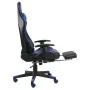 Silla gaming giratoria con reposapiés PVC azul de vidaXL, Sillones para videojuegos - Ref: Foro24-20485, Precio: 179,10 €, De...