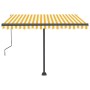 Toldo automático LED sensor de viento amarillo blanco 300x250cm von , Markisen - Ref: Foro24-3069713, Preis: 580,30 €, Rabatt: %