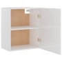Armario colgante cocina madera ingeniería blanco brillo
