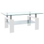 Mesa de centro vidrio templado blanco transparente 95x55x40 cm by , Coffee table - Ref: Foro24-330304, Price: 153,55 €, Disco...