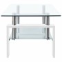 Mesa de centro vidrio templado blanco transparente 95x55x40 cm by , Coffee table - Ref: Foro24-330304, Price: 153,55 €, Disco...