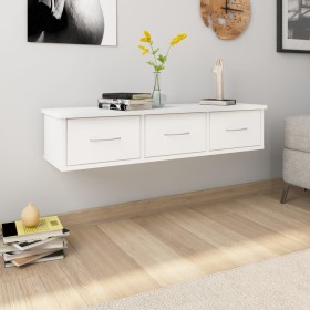 Estante cajones para pared contrachapada blanco 88x26x18,5 cm von , Regale und Regale - Ref: Foro24-800594, Preis: 56,98 €, R...