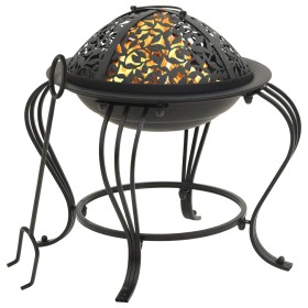 Brasero con atizador acero 49 cm de , Chimeneas - Ref: Foro24-311886, Precio: 84,98 €, Descuento: %