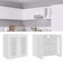 Armario colgante vidrio y madera ingeniería blanco 60x31x60 cm de vidaXL, Armarios de cocina - Ref: Foro24-802521, Precio: 55...
