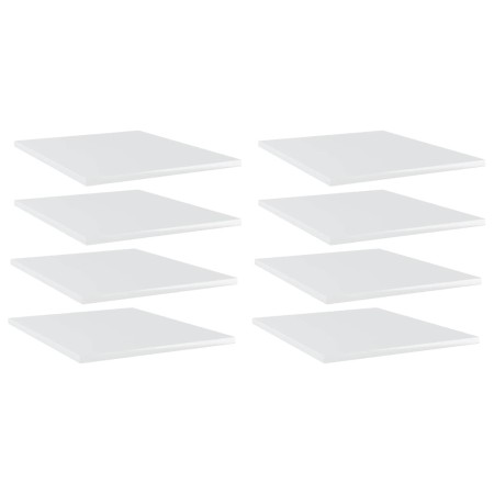 Estante estantería 8uds contrachapada blanco brillo 40x50x1,5cm by , Shelves - Ref: Foro24-805197, Price: 45,68 €, Discount: %