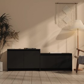 Mueble para TV madera contrachapada negro 146,5x35x50 cm von , TV-Möbel - Ref: Foro24-809810, Preis: 72,53 €, Rabatt: %