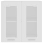 Armario colgante vidrio y madera ingeniería blanco 60x31x60 cm de vidaXL, Armarios de cocina - Ref: Foro24-802521, Precio: 55...