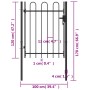 Cancela de valla con una puerta y arcos acero negro 1x1,2 m von , Gartentore - Ref: Foro24-146030, Preis: 140,40 €, Rabatt: %