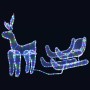 Reno y trineo de Navidad con malla 432 LED de , Luces de Navidad - Ref: Foro24-329817, Precio: 84,75 €, Descuento: %