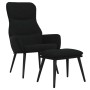 Sillón de relax con reposapiés de tela color negro by , Armchairs - Ref: Foro24-3097435, Price: 121,71 €, Discount: %