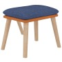 Sillón de relax con taburete tela y cuero sintético azul von , Sessel - Ref: Foro24-3097765, Preis: 140,48 €, Rabatt: %