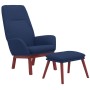 Sillón de relax con taburete tela azul by , Armchairs - Ref: Foro24-3097875, Price: 151,12 €, Discount: %