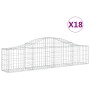 Cestas de gaviones 18 uds forma de arco hierro 200x30x40/60 cm von , Töpfe und Pflanzgefäße - Ref: Foro24-3145381, Preis: 907...