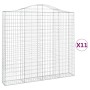 Cestas de gaviones 11 uds forma de arco hierro 200x30x180/200cm von , Töpfe und Pflanzgefäße - Ref: Foro24-3145523, Preis: 1,...