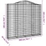 Cestas de gaviones 11 uds forma de arco hierro 200x30x180/200cm von , Töpfe und Pflanzgefäße - Ref: Foro24-3145523, Preis: 1,...