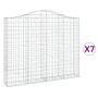 Cestas gaviones 7 uds forma de arco hierro 200x30x160/180 cm by , Pots and planters - Ref: Foro24-3145498, Price: 1,00 €, Dis...